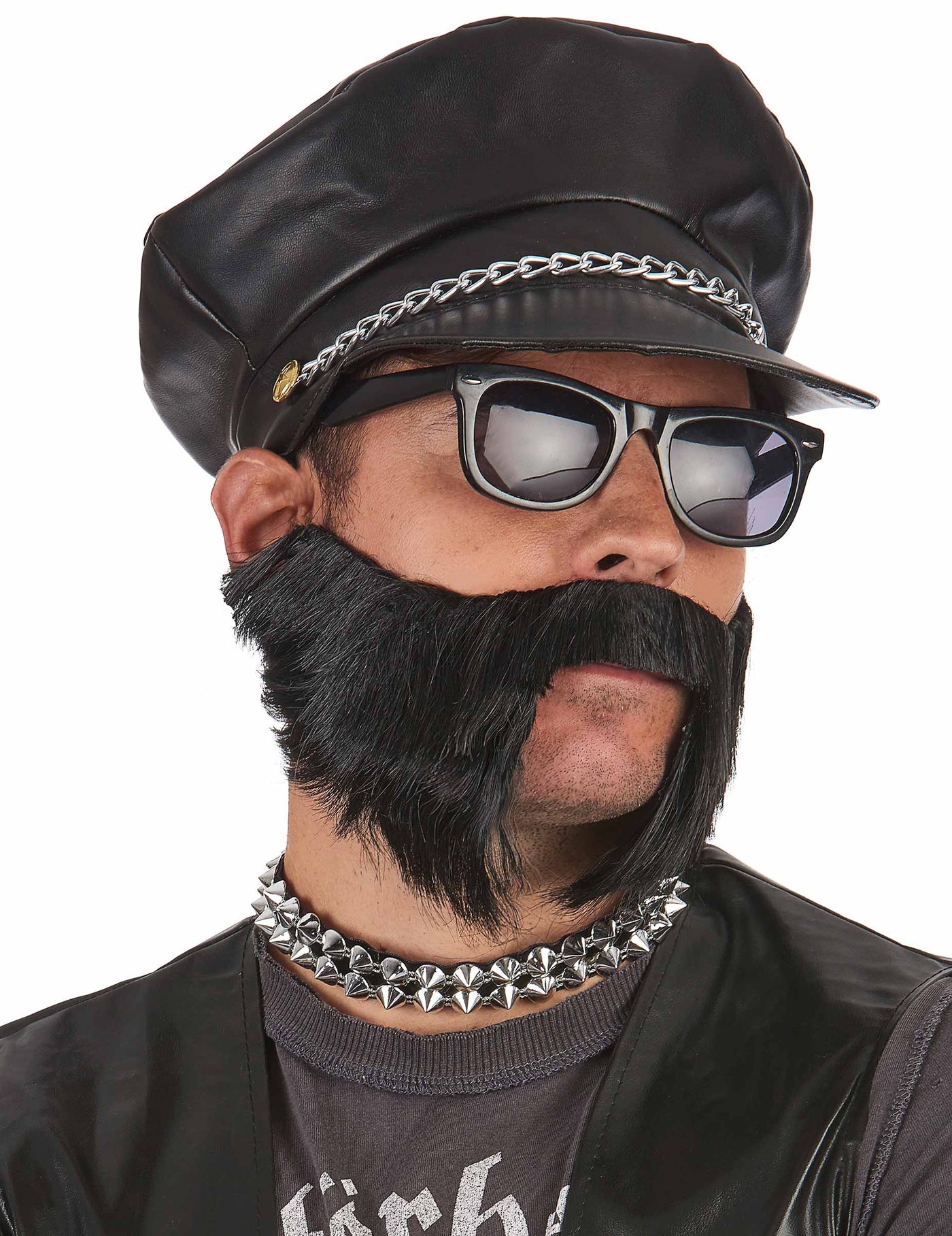 Casquette noire motard adulte