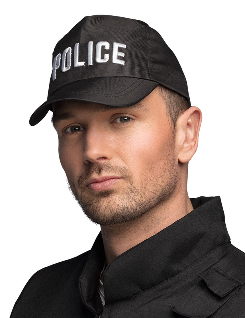 Casquette noire police adulte