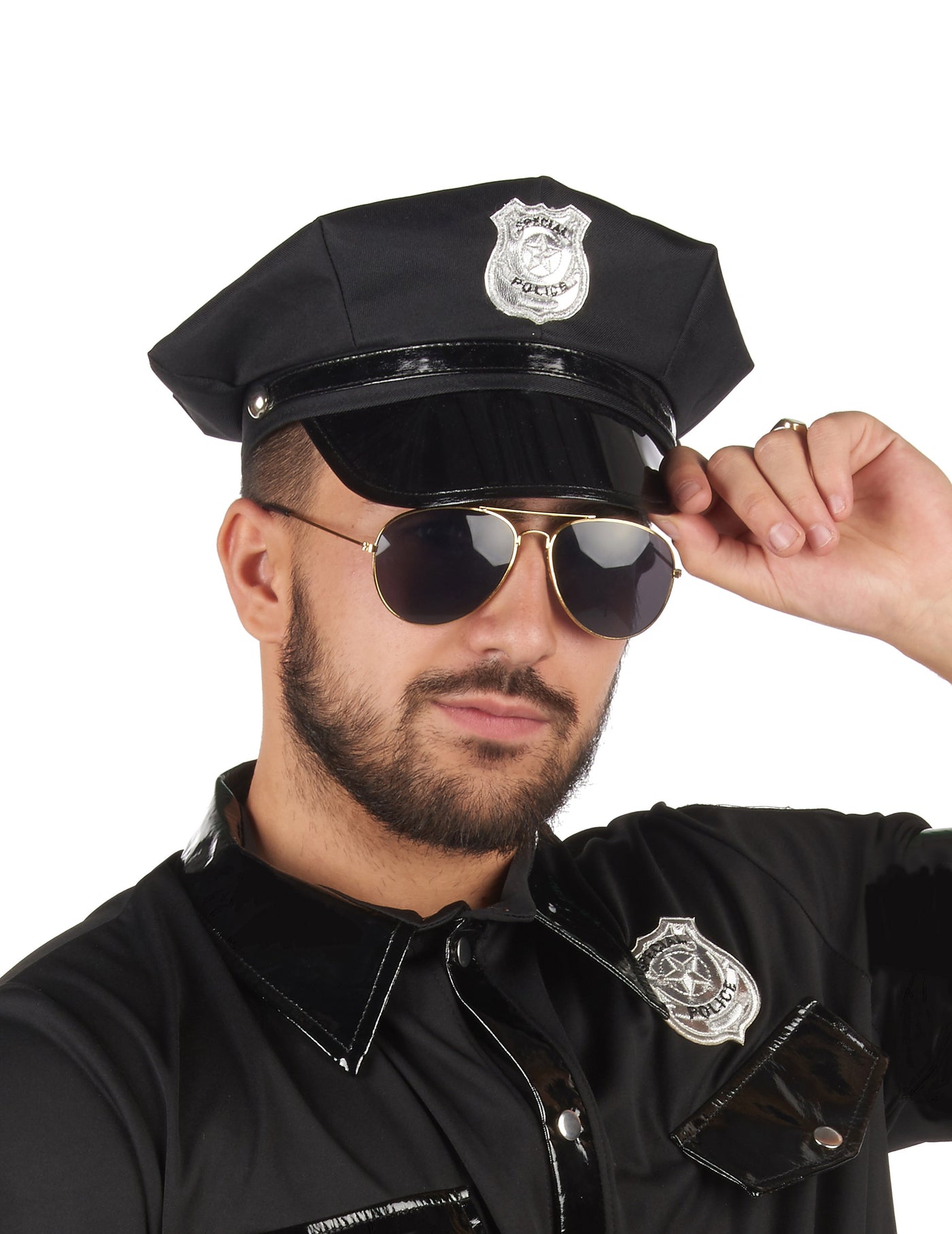 Casquette police noire