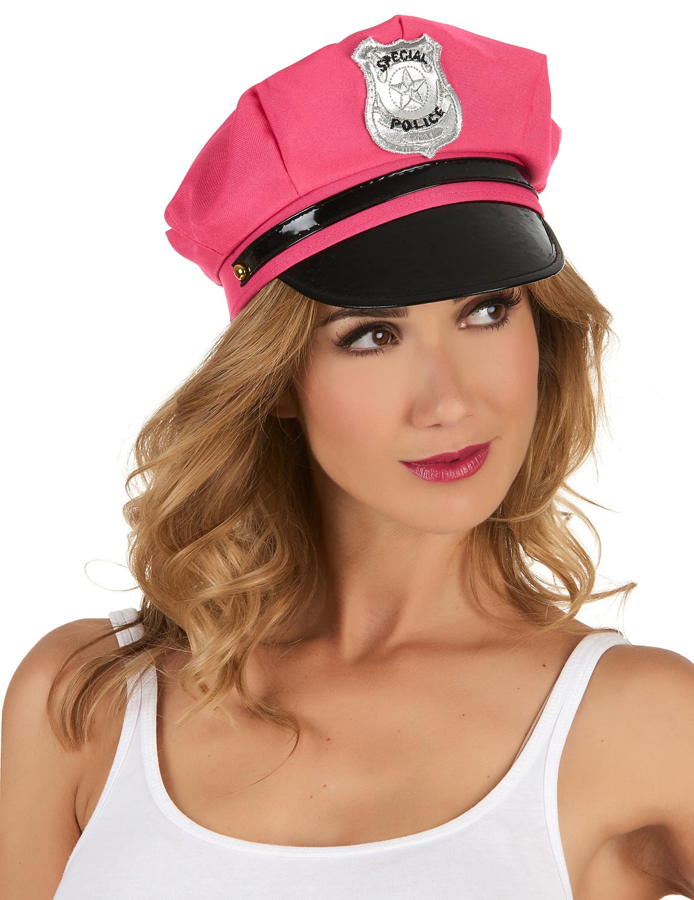 Casquette policière rose femme