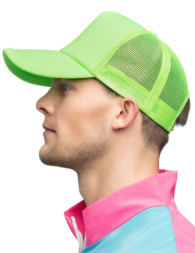 Casquette vert fluo adulte