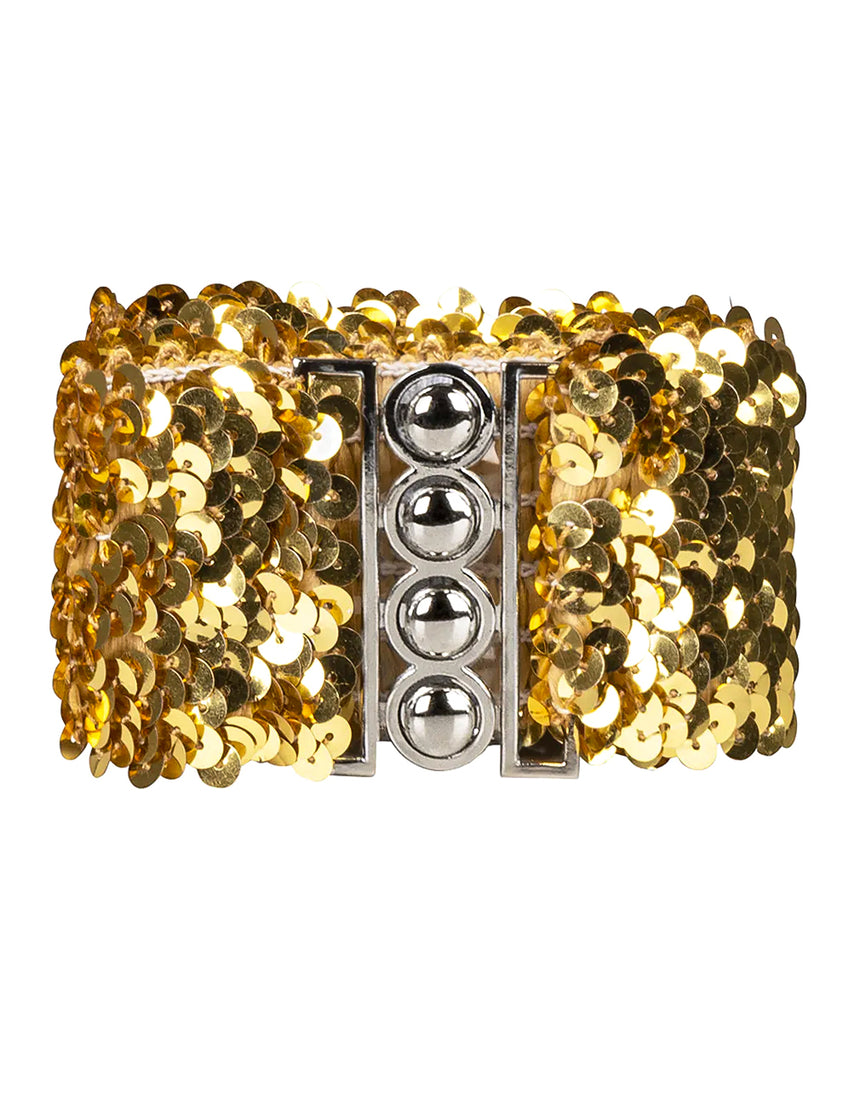 Ceinture à sequins dorée adulte