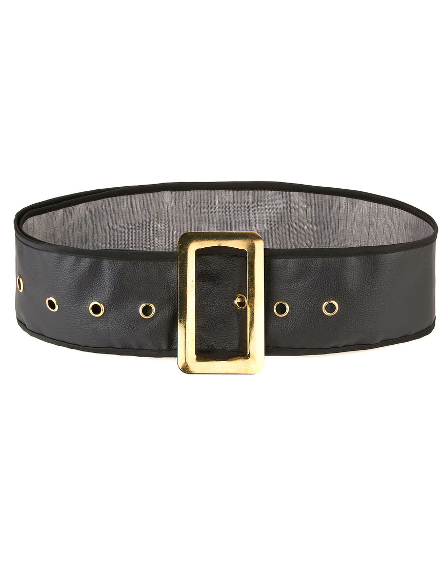 Ceinture large noire adulte