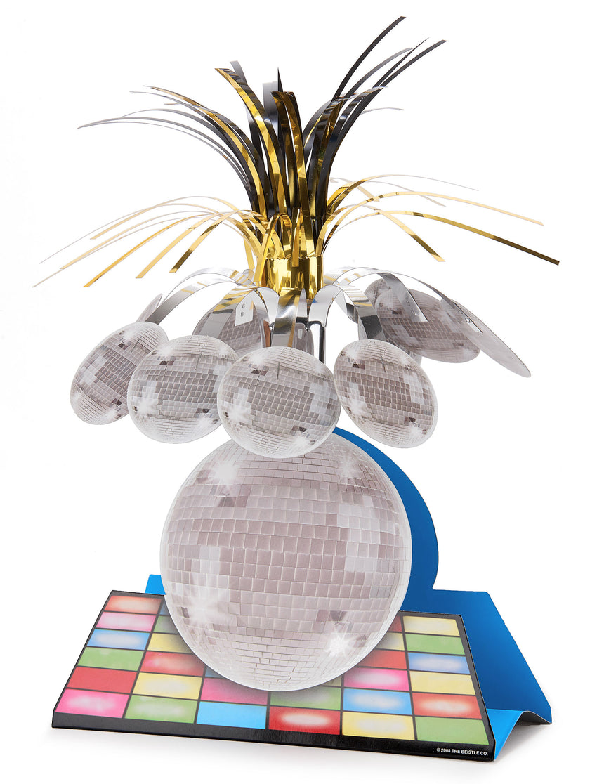 Centre de table piste de danse et boule disco 33 cm