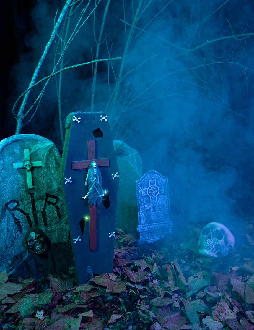 Cercueil avec croix 71 cm Halloween