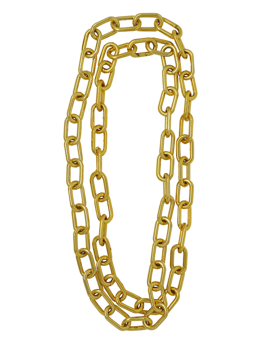 Chaine grosse maille dorée 84 cm adulte
