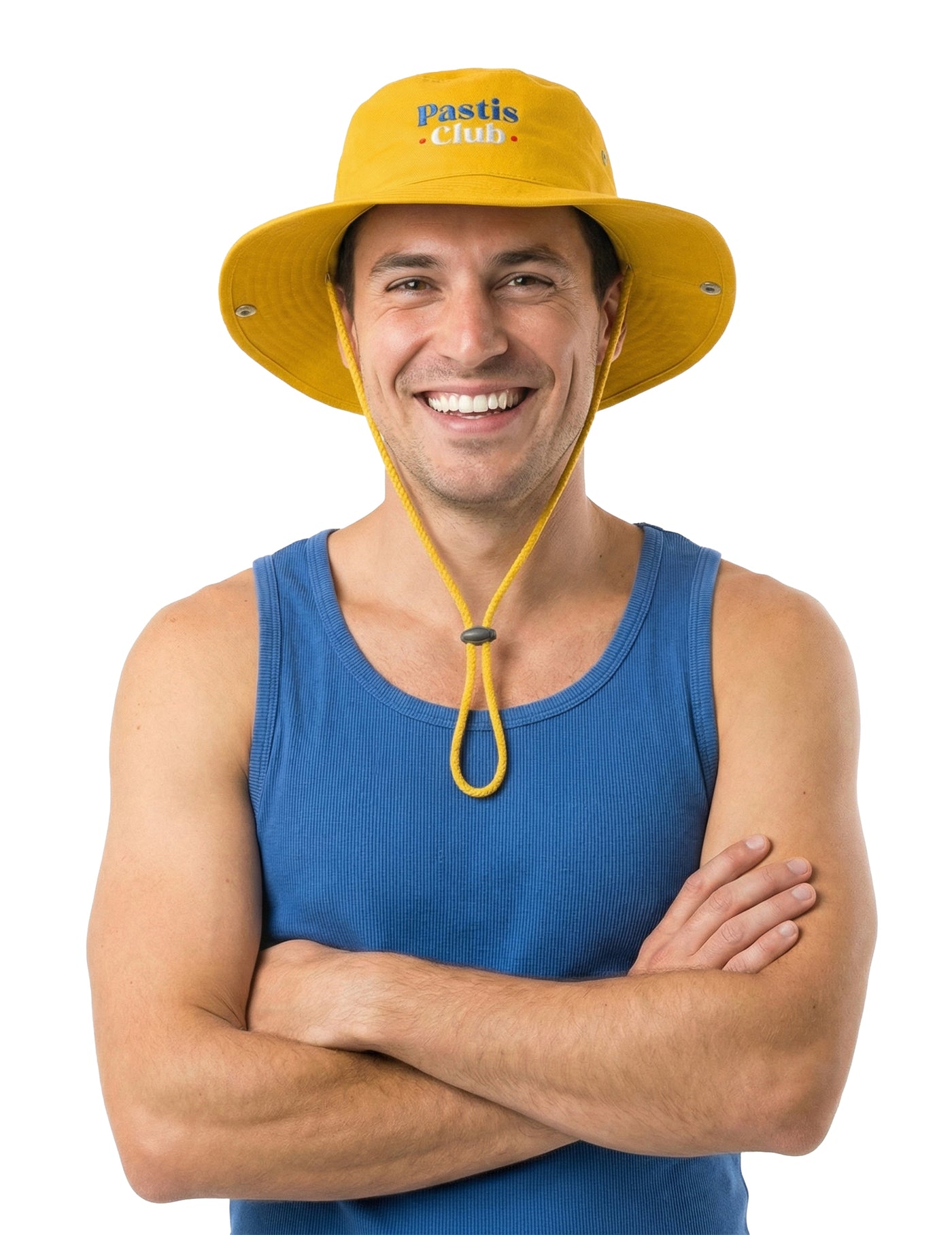 Chapeau à cordon jaune Pastis Club adulte