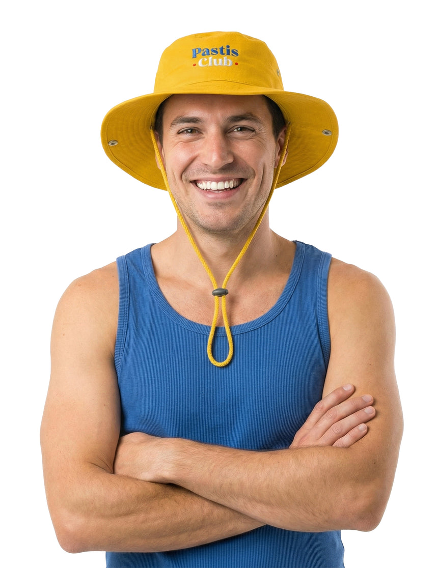 Chapeau à cordon jaune Pastis Club adulte