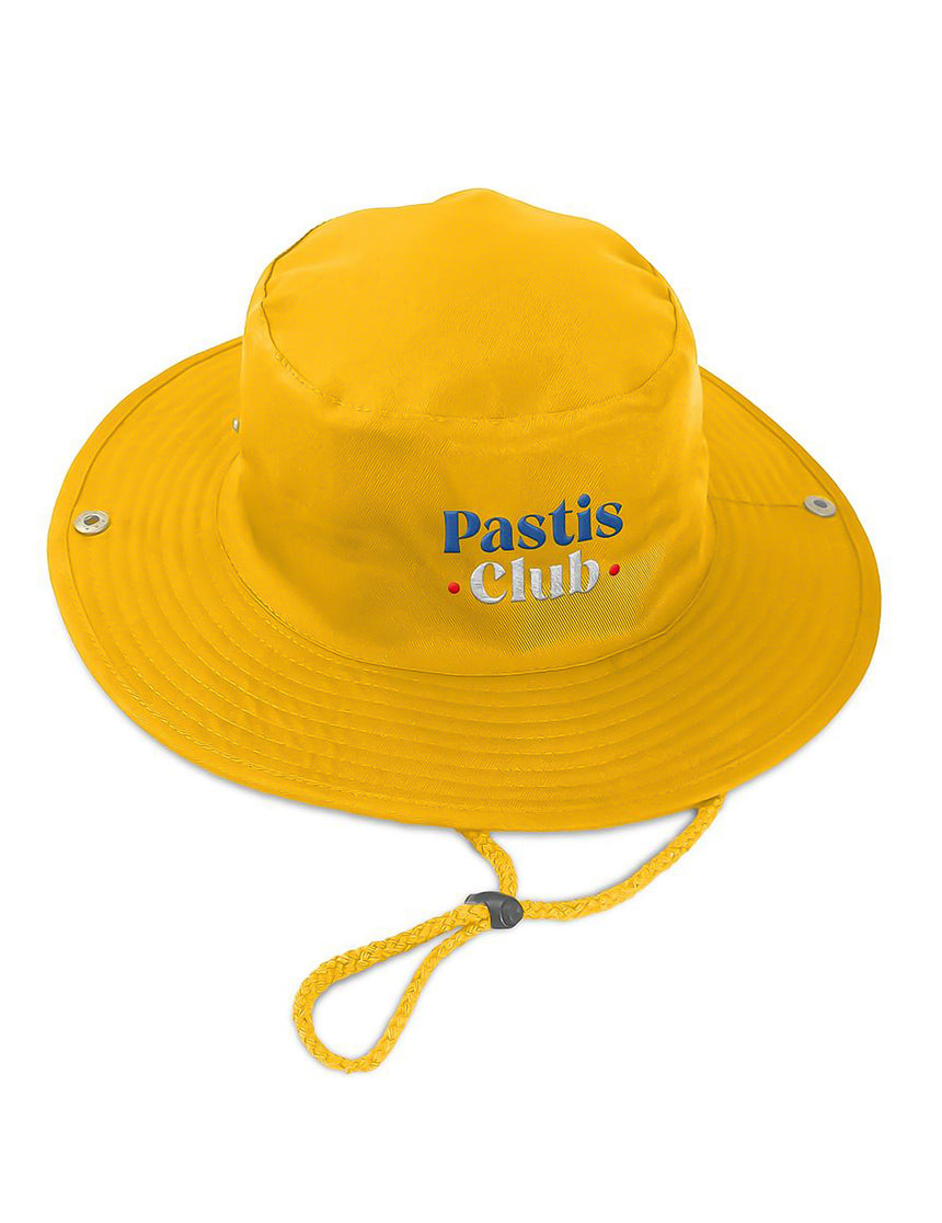 Chapeau à cordon jaune Pastis Club adulte