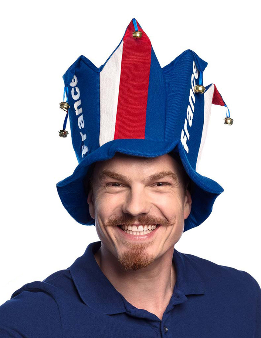 Chapeau avec grelot supporter France adulte