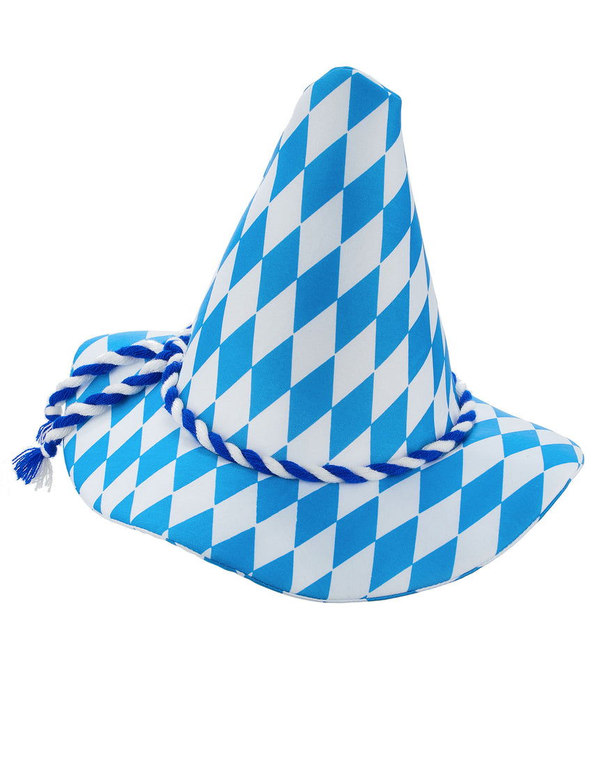 Chapeau Bavarois bleu et blanc adulte
