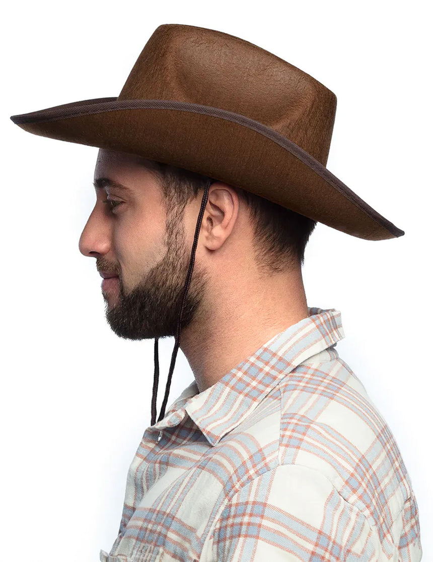 Chapeau cowboy marron adulte