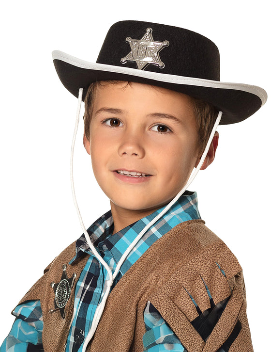 Chapeau cowboy noir enfant