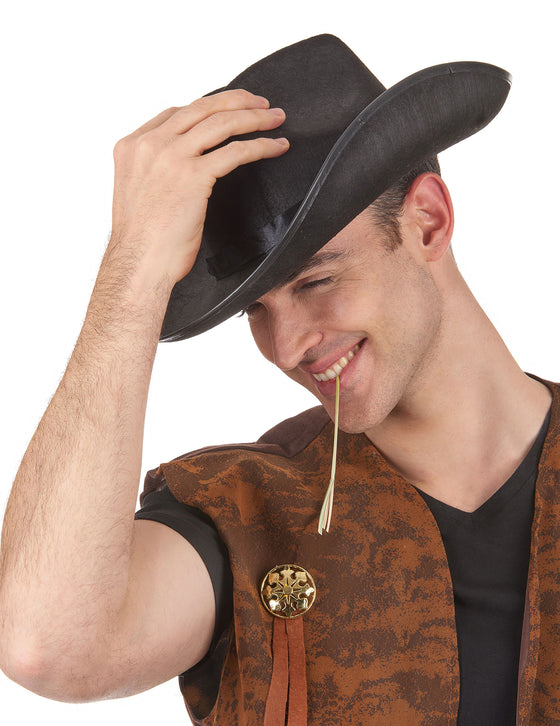 Chapeau cowboy noir pour adulte