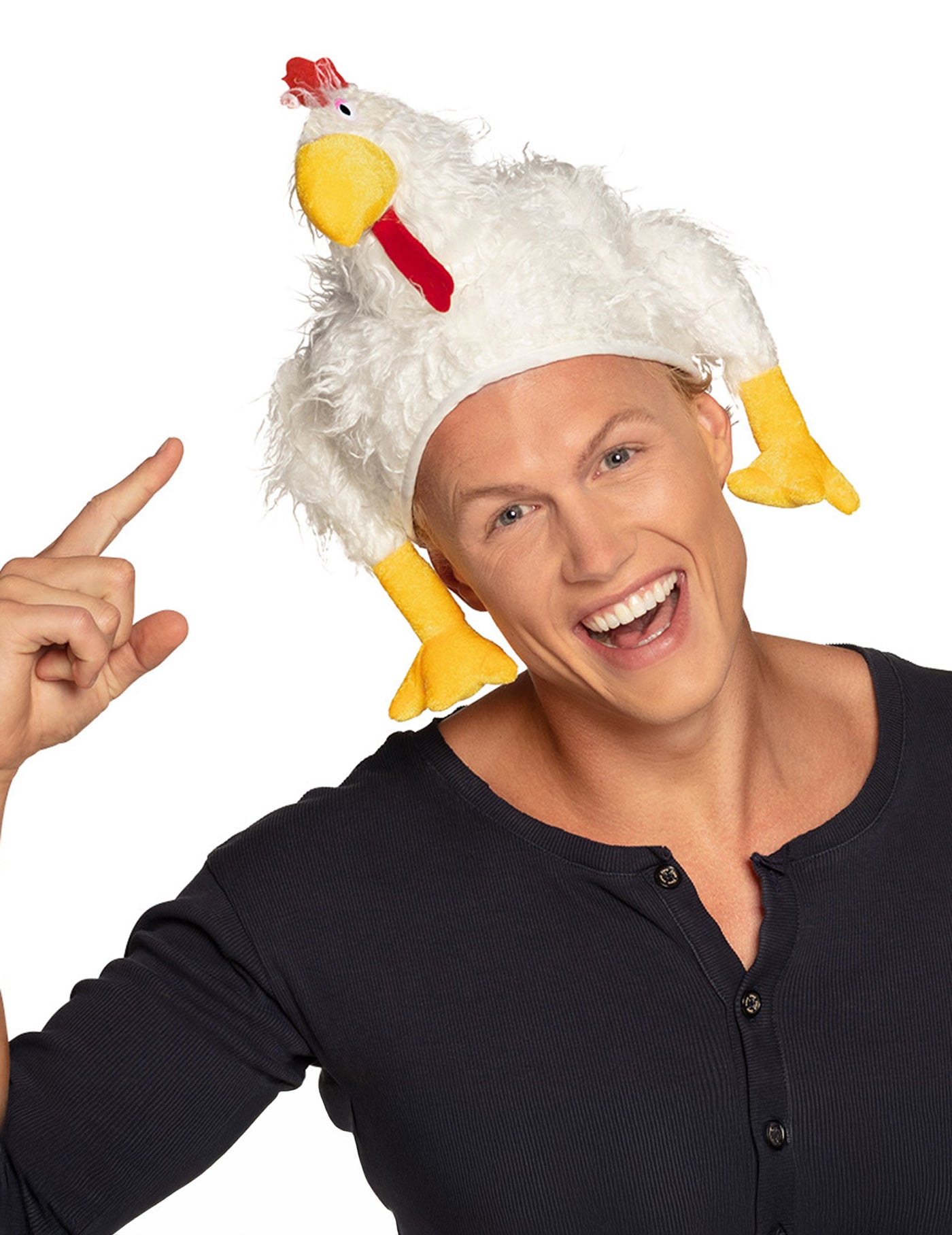 Chapeau de coq blanc