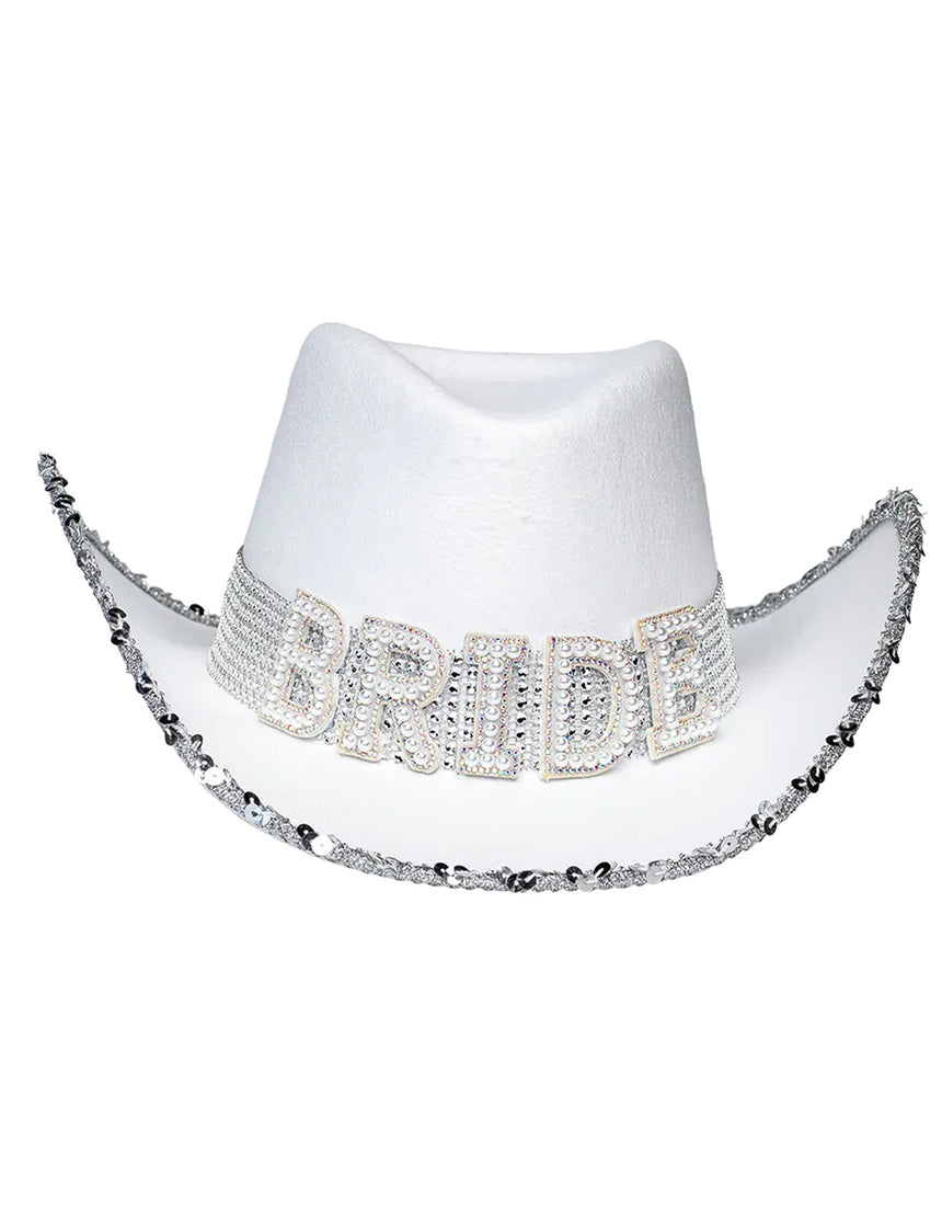 Chapeau de cowboy à strass Bride adulte