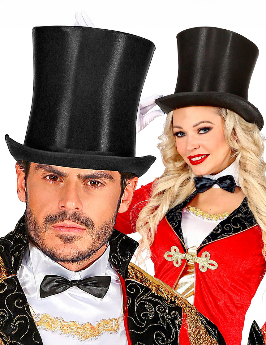 Chapeau luxe haut de forme satin adulte