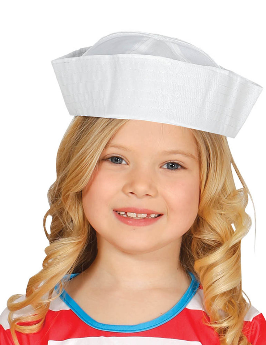 Chapeau marin blanc enfant