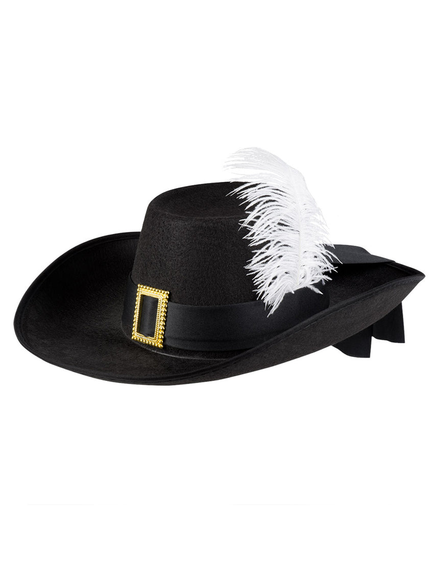 Chapeau mousquetaire noir adulte