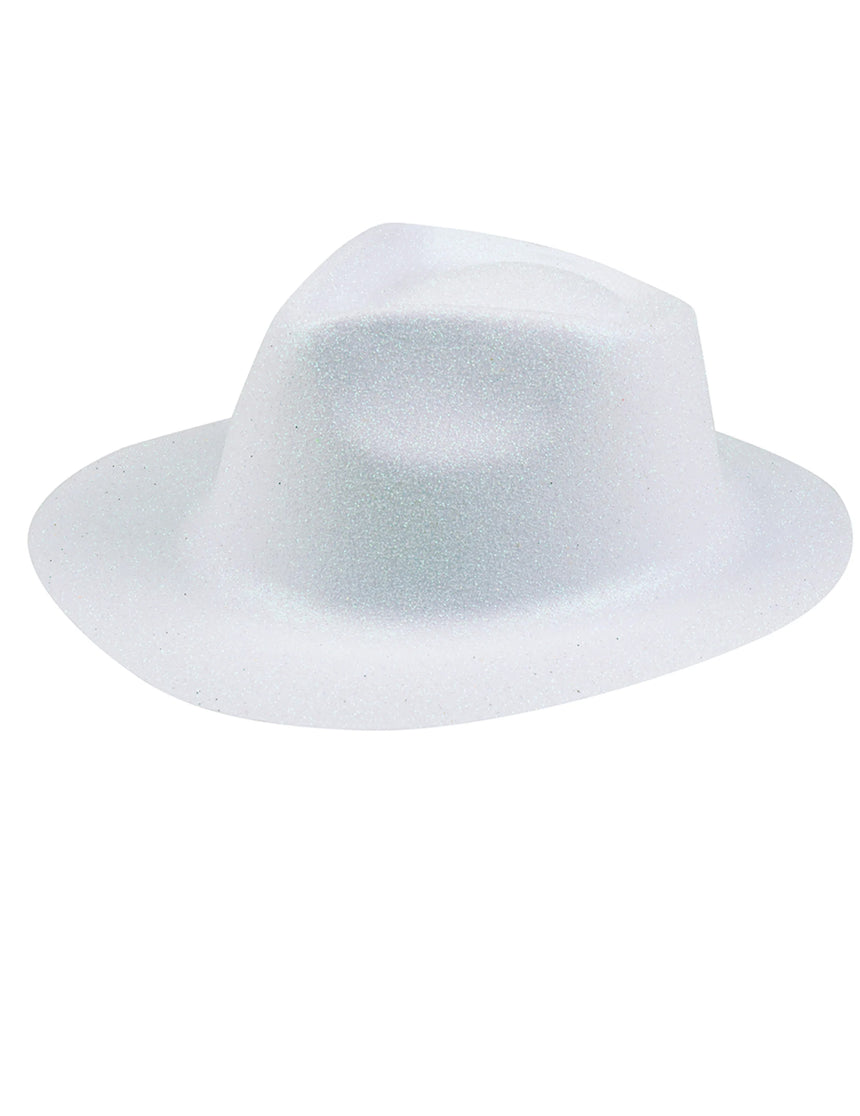 Chapeau pailleté blanc adulte