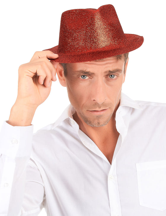 Chapeau pailleté rouge adulte