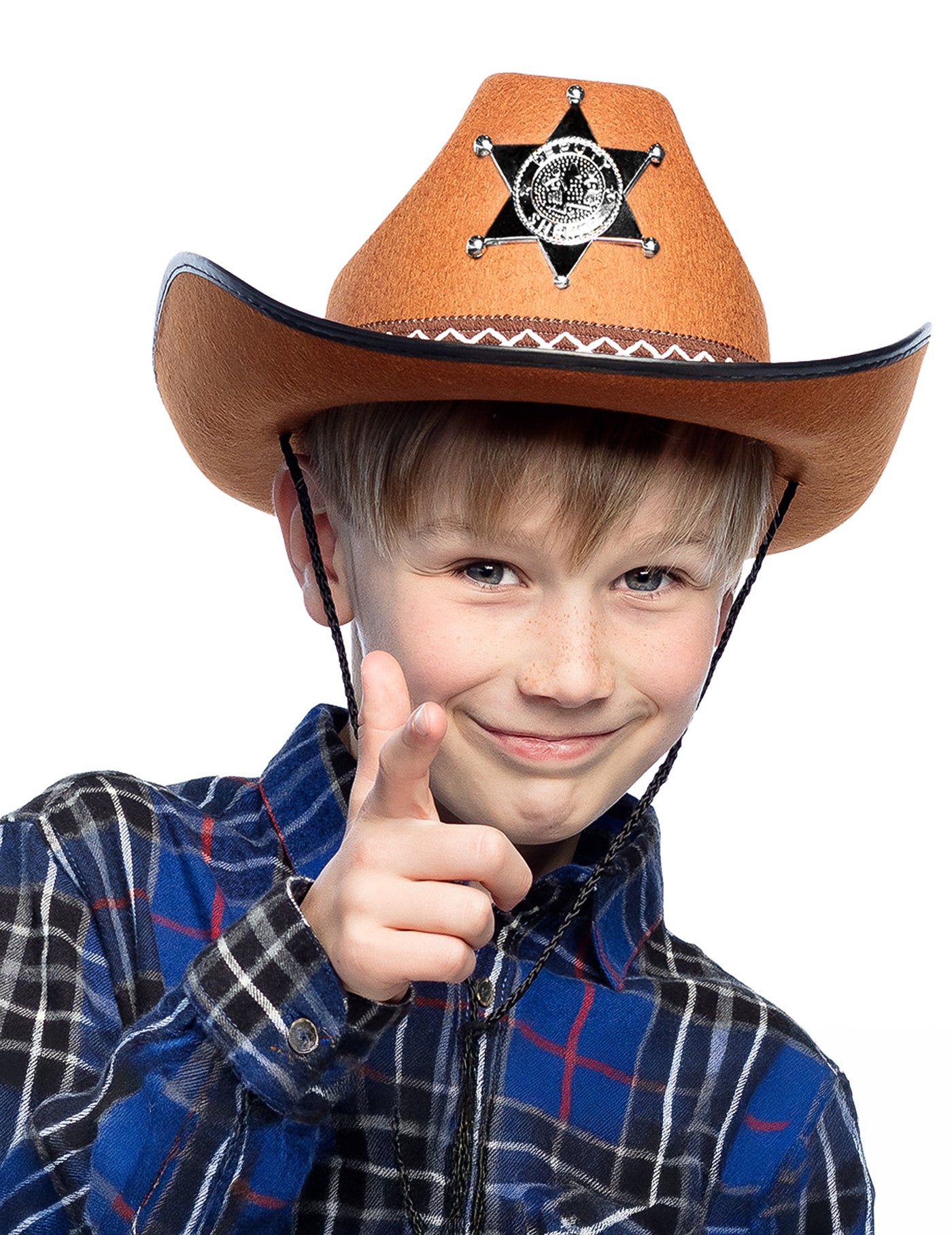 Chapeau sheriff marron pour enfant