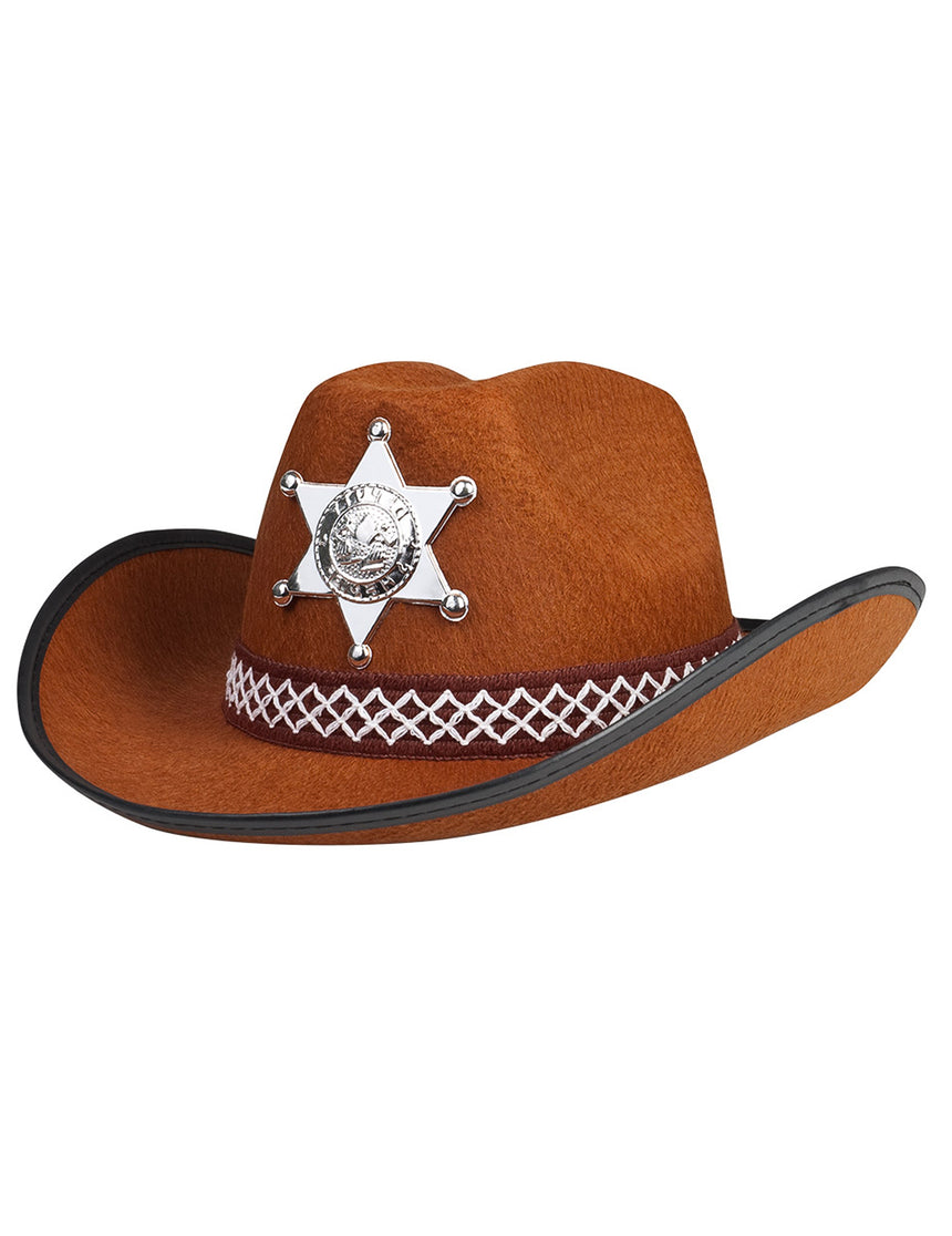 Chapeau sheriff marron pour enfant