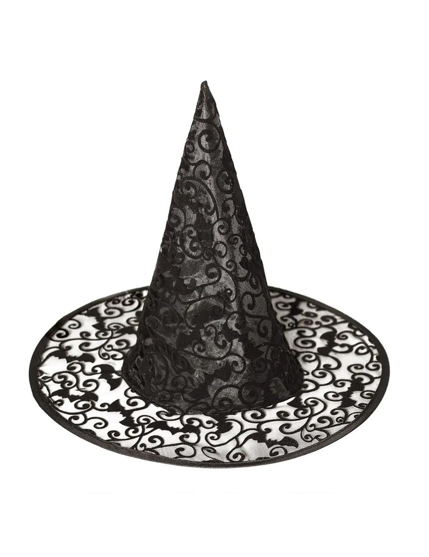 Chapeau sorcière dentelle adulte Halloween