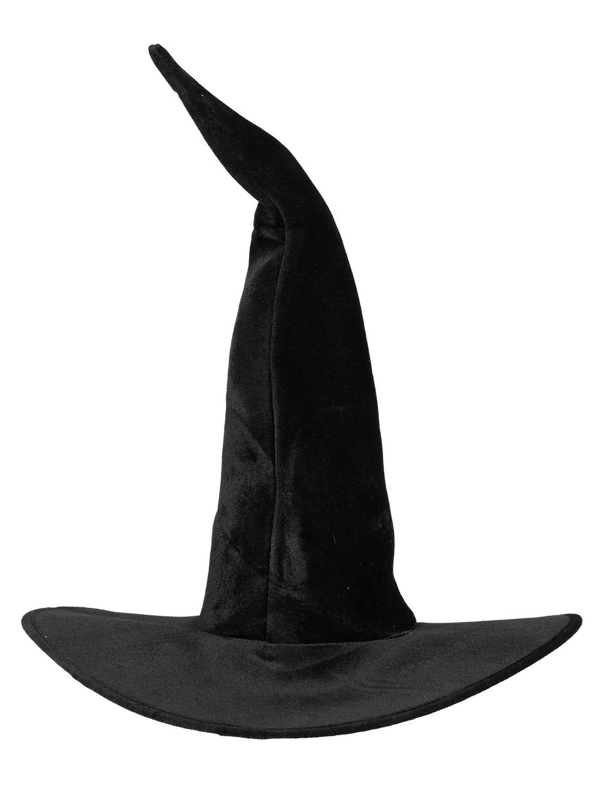 Chapeau sorcière noir velours femme Halloween