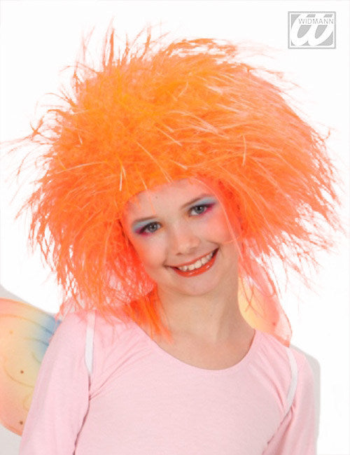 Perruque reine des fées orange fille