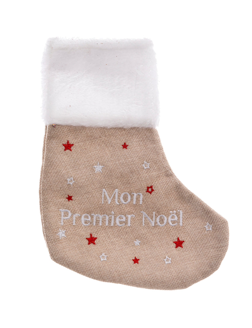 Chaussette mon premier noël 24 cm en feutrine