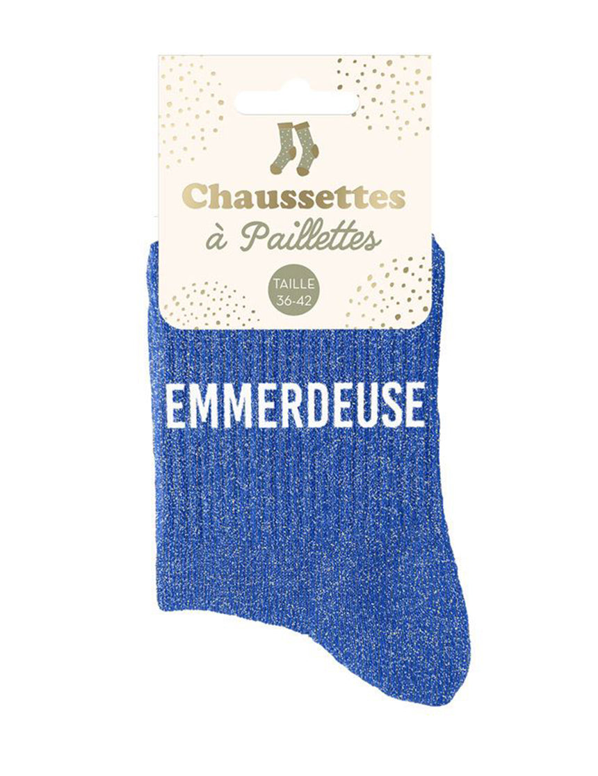 Chaussettes à paillettes Emmerdeuse femme