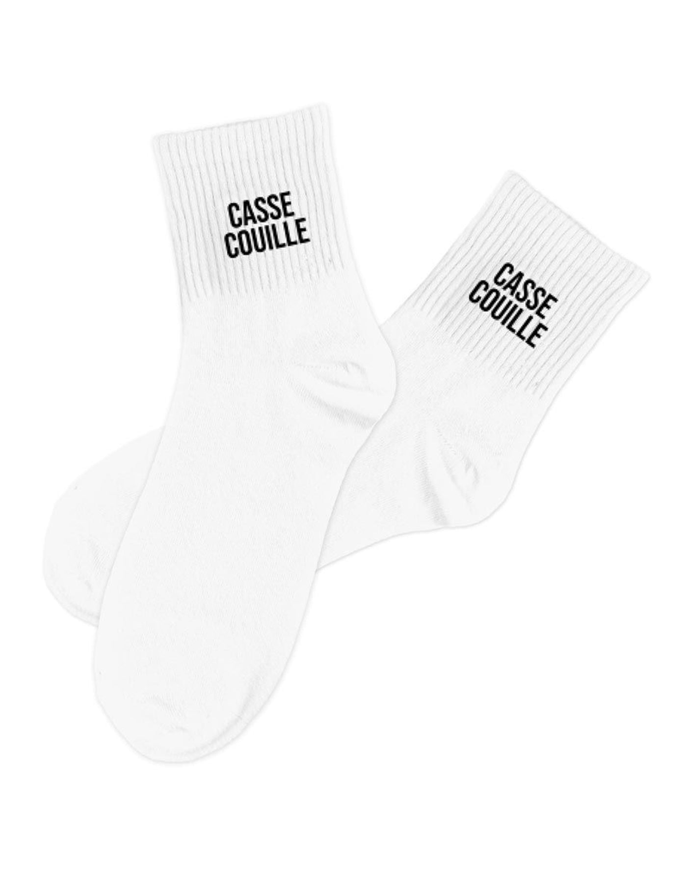 Chaussettes blanches Casse couille homme