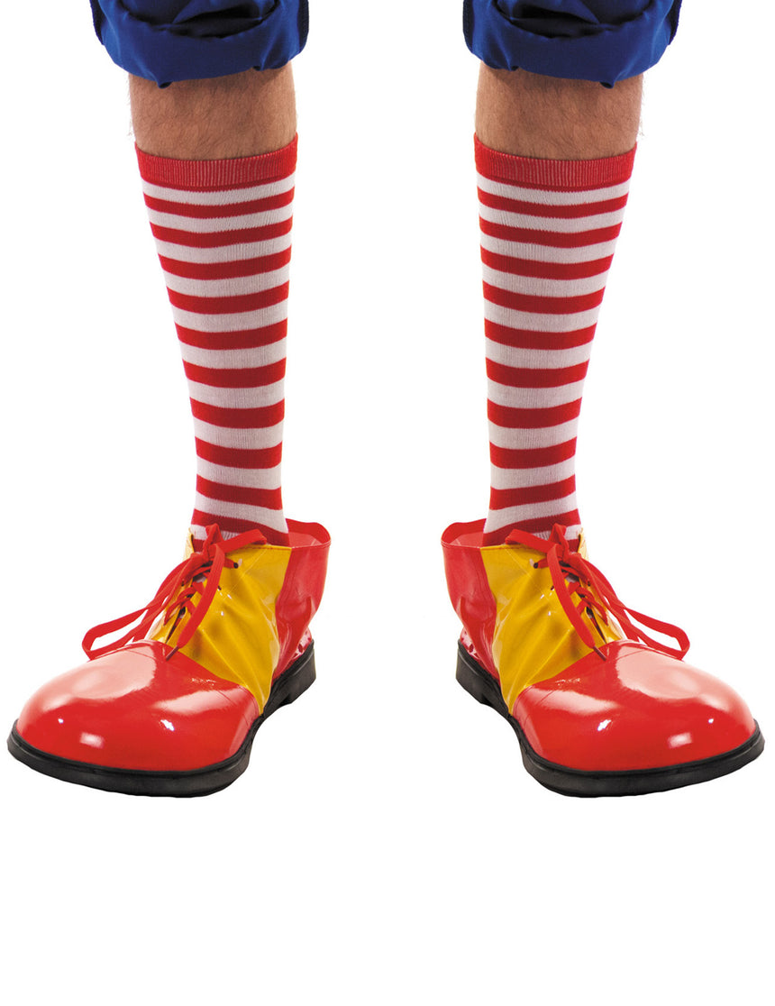 Chaussettes rayées rouges et blanches adulte