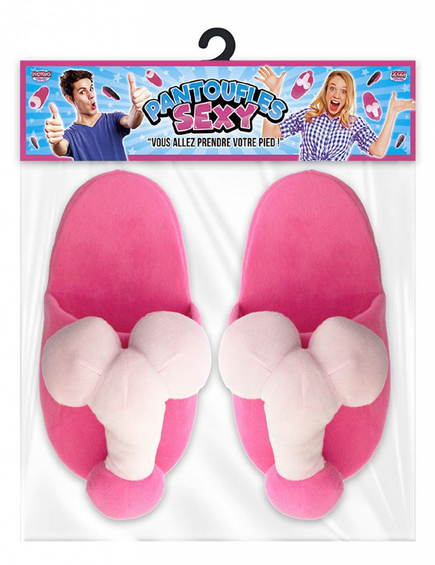 Chaussons humoristiques zizi adulte