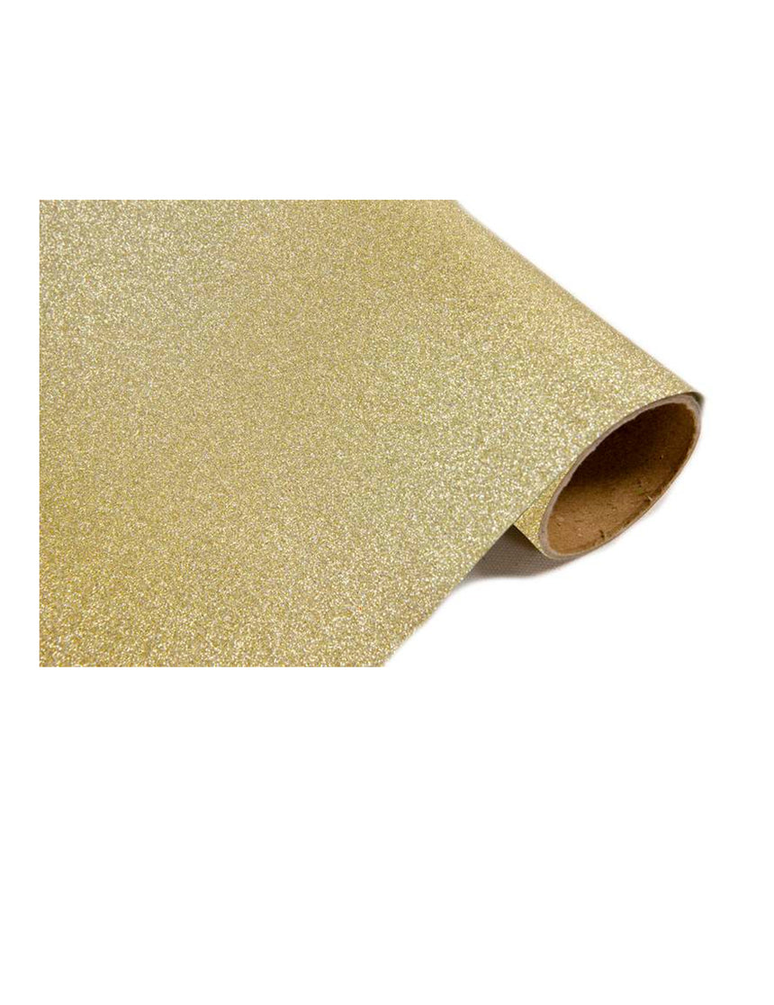 Chemin de table doré à paillettes 28 cm x 5 m effet métallisé