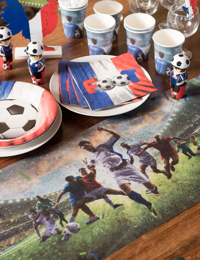 Chemin de table intissé champion de foot 5m x 30 cm