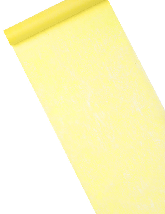 Chemin de table intissé jaune vif 29 cm x 10 m pour fête