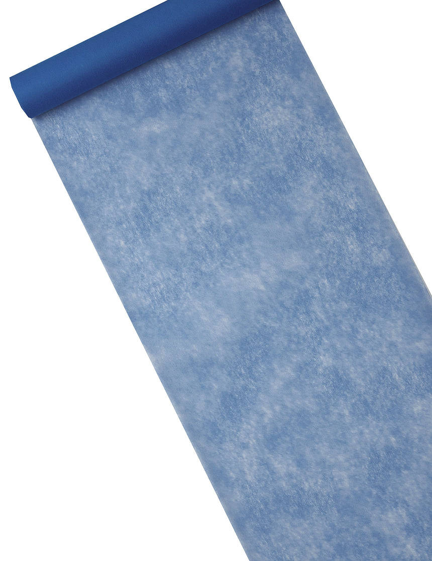 Chemin de table intissé bleu marine 29 cm x 10 m pour mariage