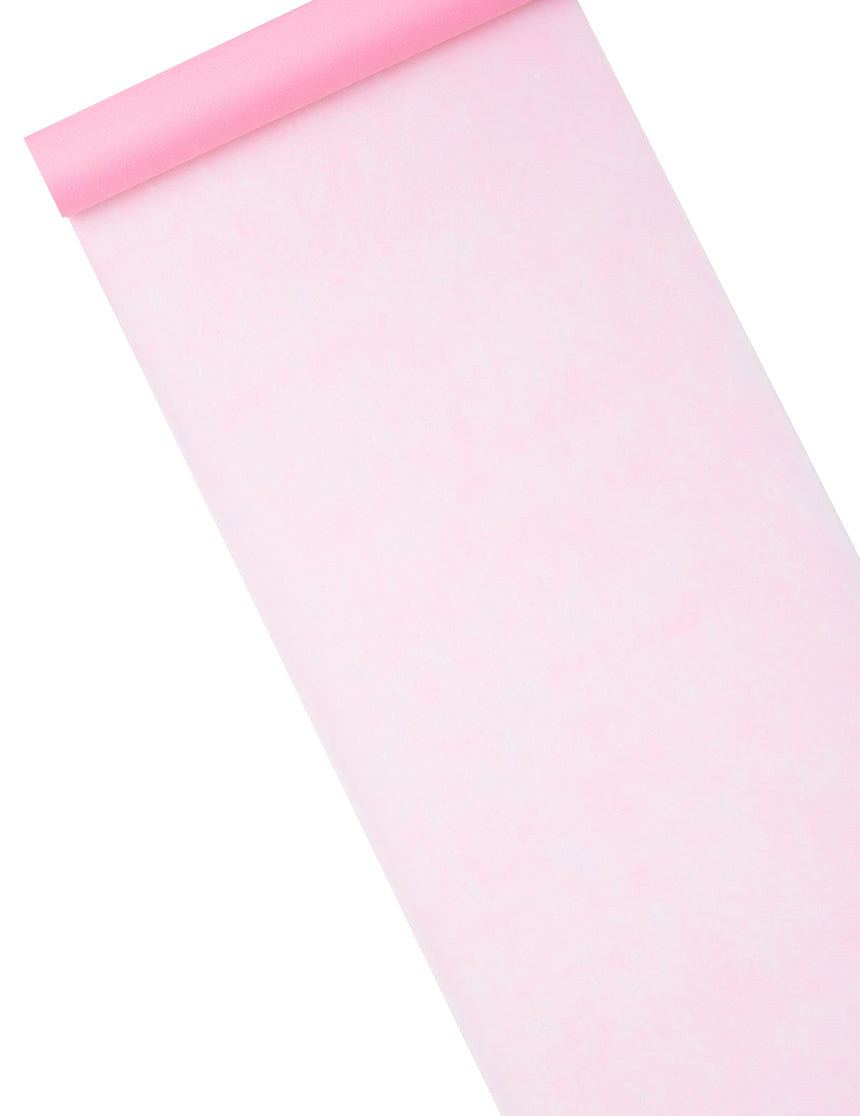 Chemin de table intissé rose clair 29 cm x 10 m en rouleau