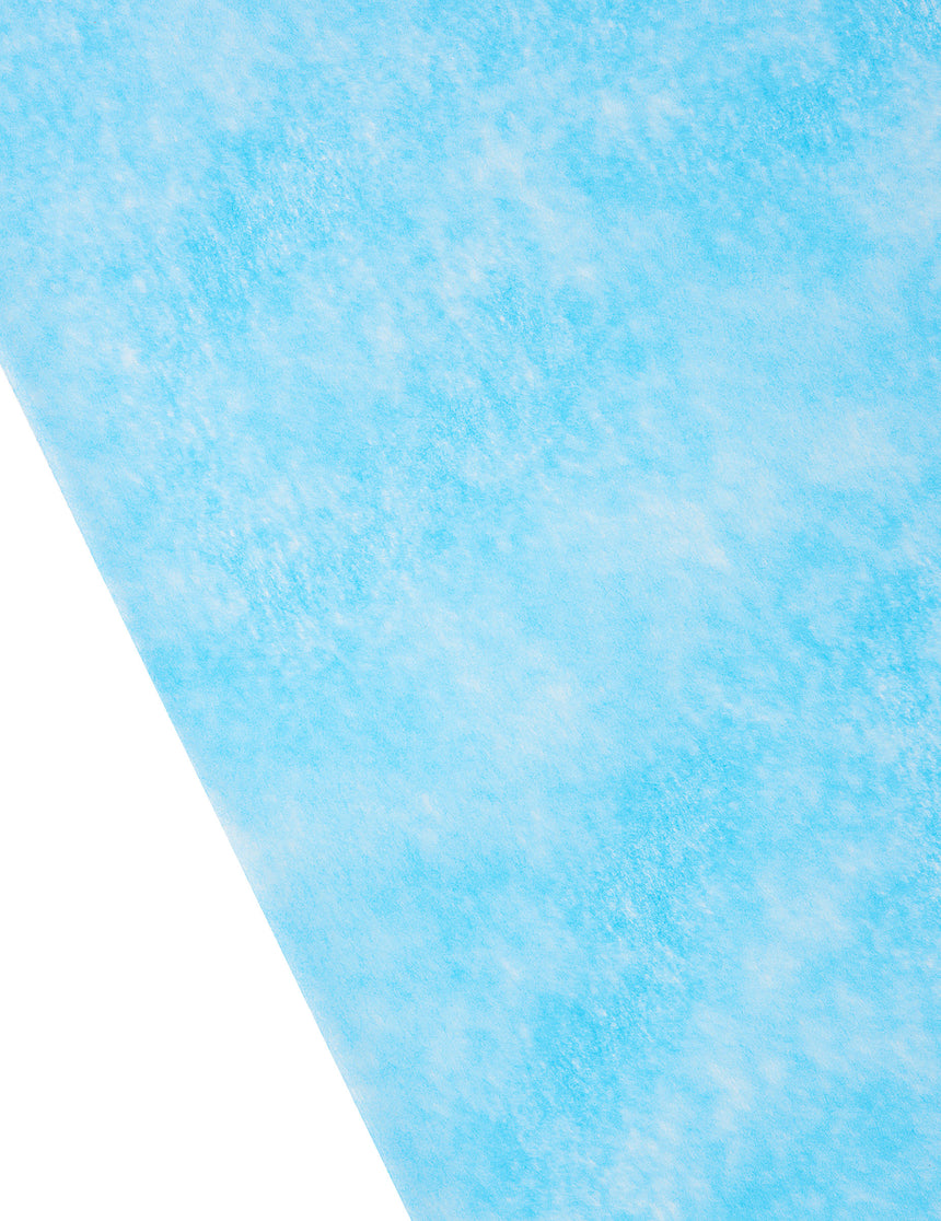 Chemin de table intissé bleu turquoise 29 cm x 10 m, aspect naturel