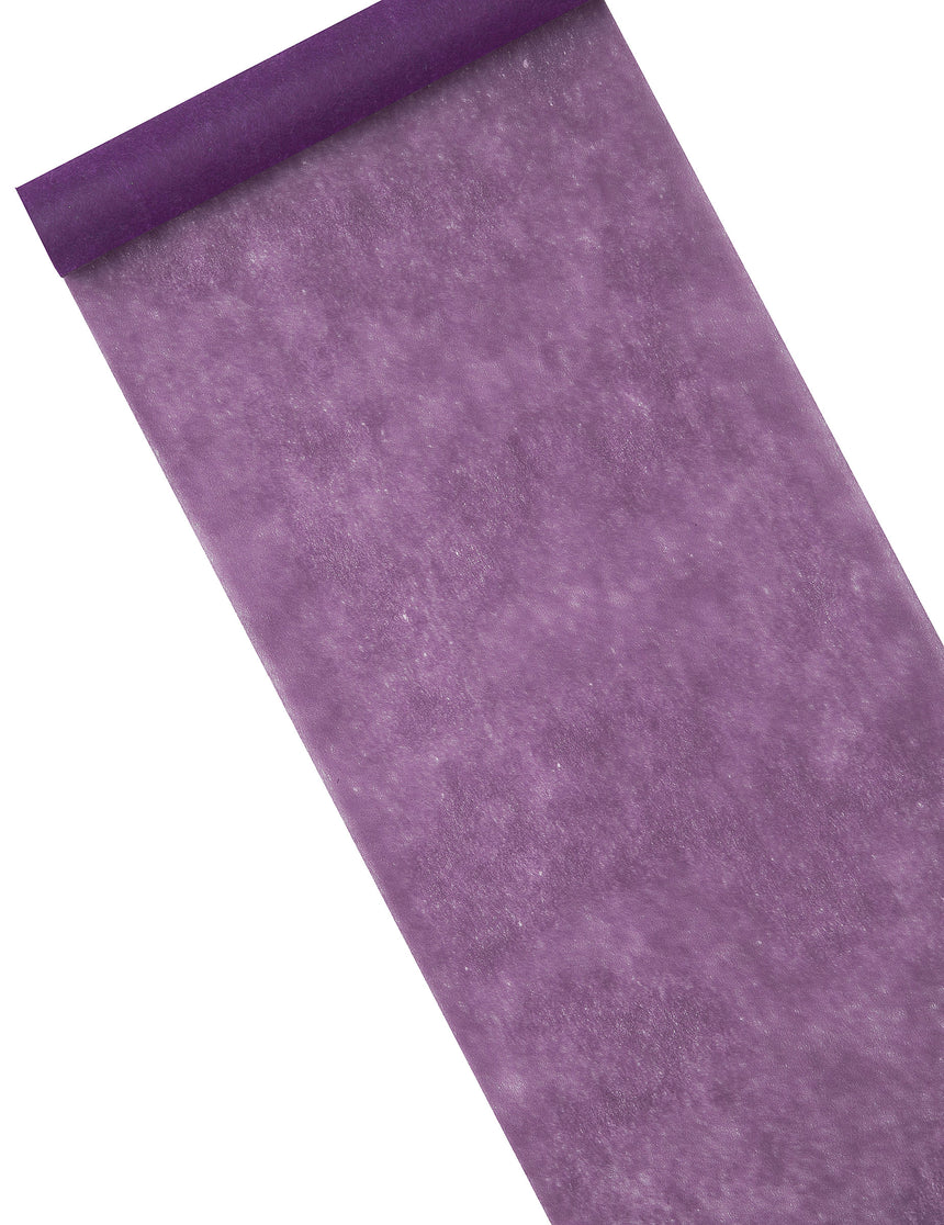 Chemin de table intissé violet 29 cm x 10 m prune