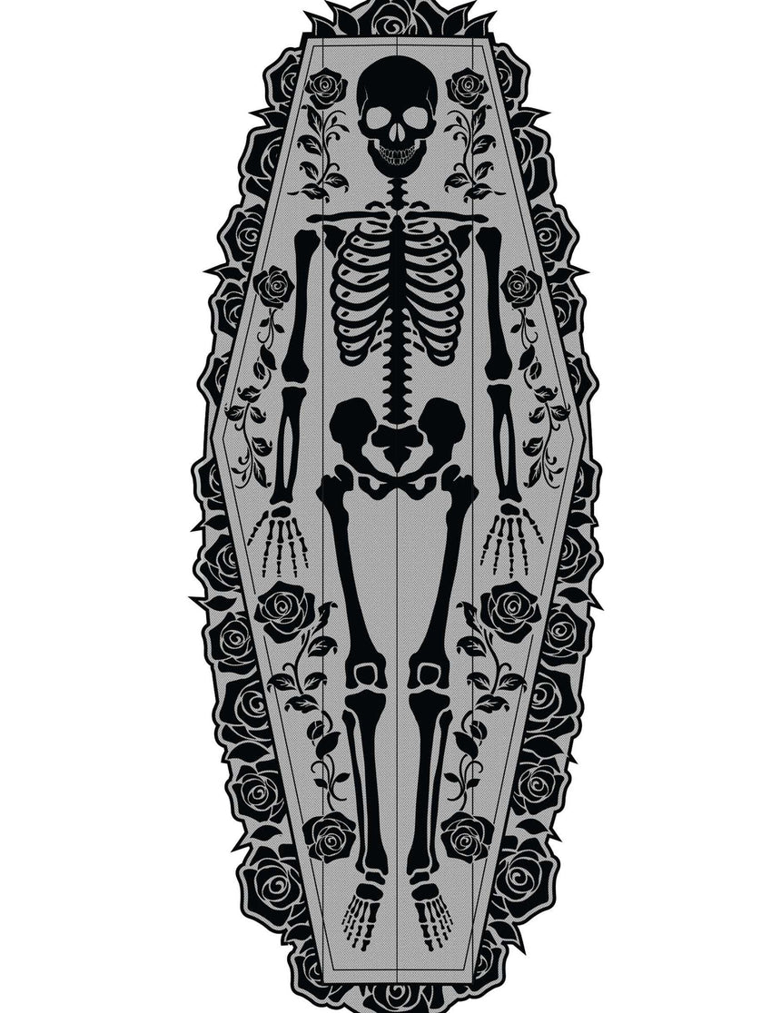 Chemin de table squelette en dentelle 180 x 60 cm