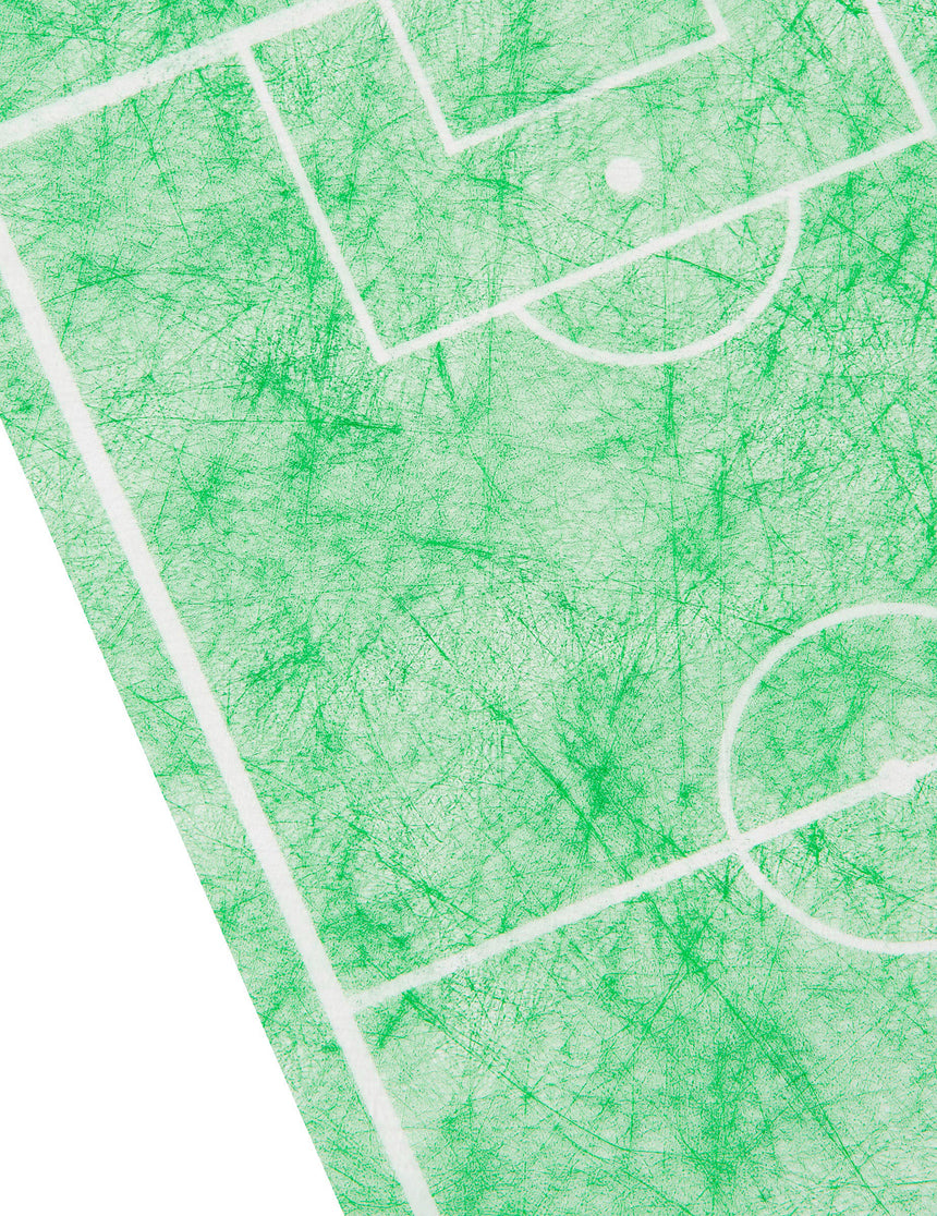 Chemin de table vert motif terrain de foot en matière non tissée 30 cm x 5 m