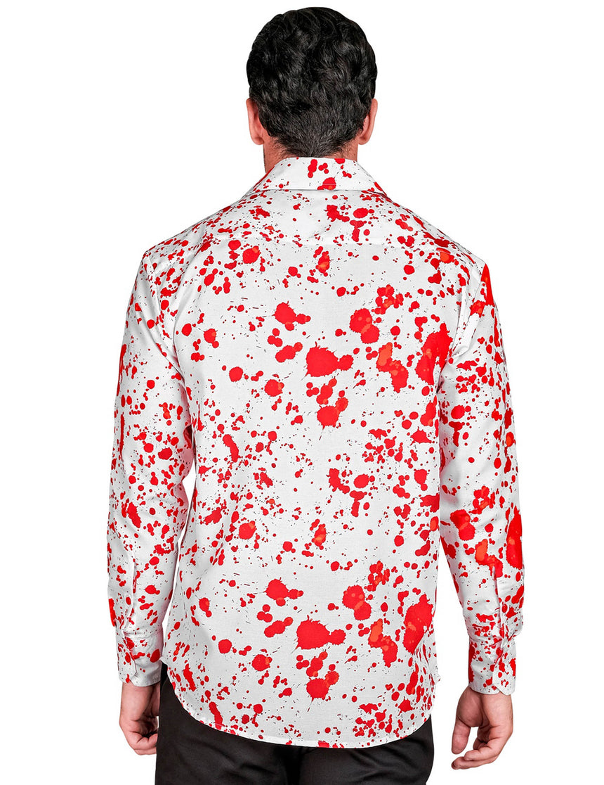 Chemise blanche ensanglantée homme