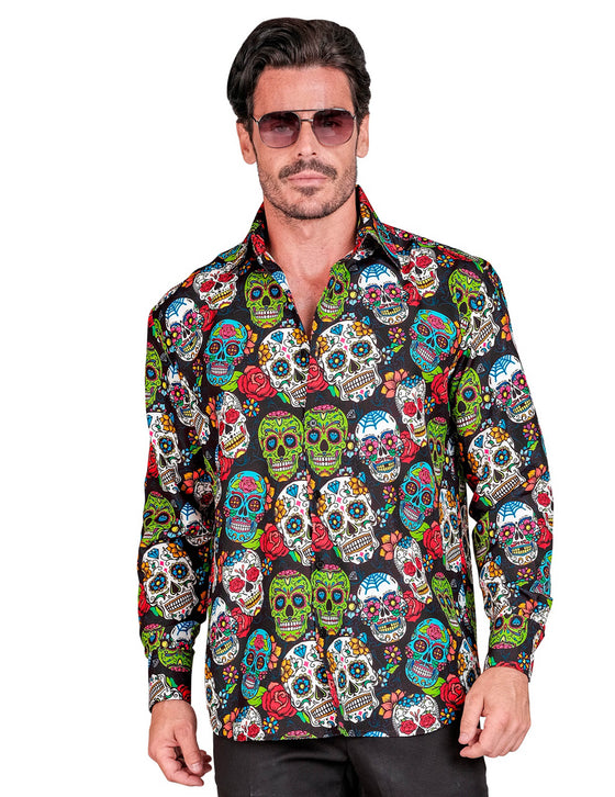 Chemise Dia de los muertos homme