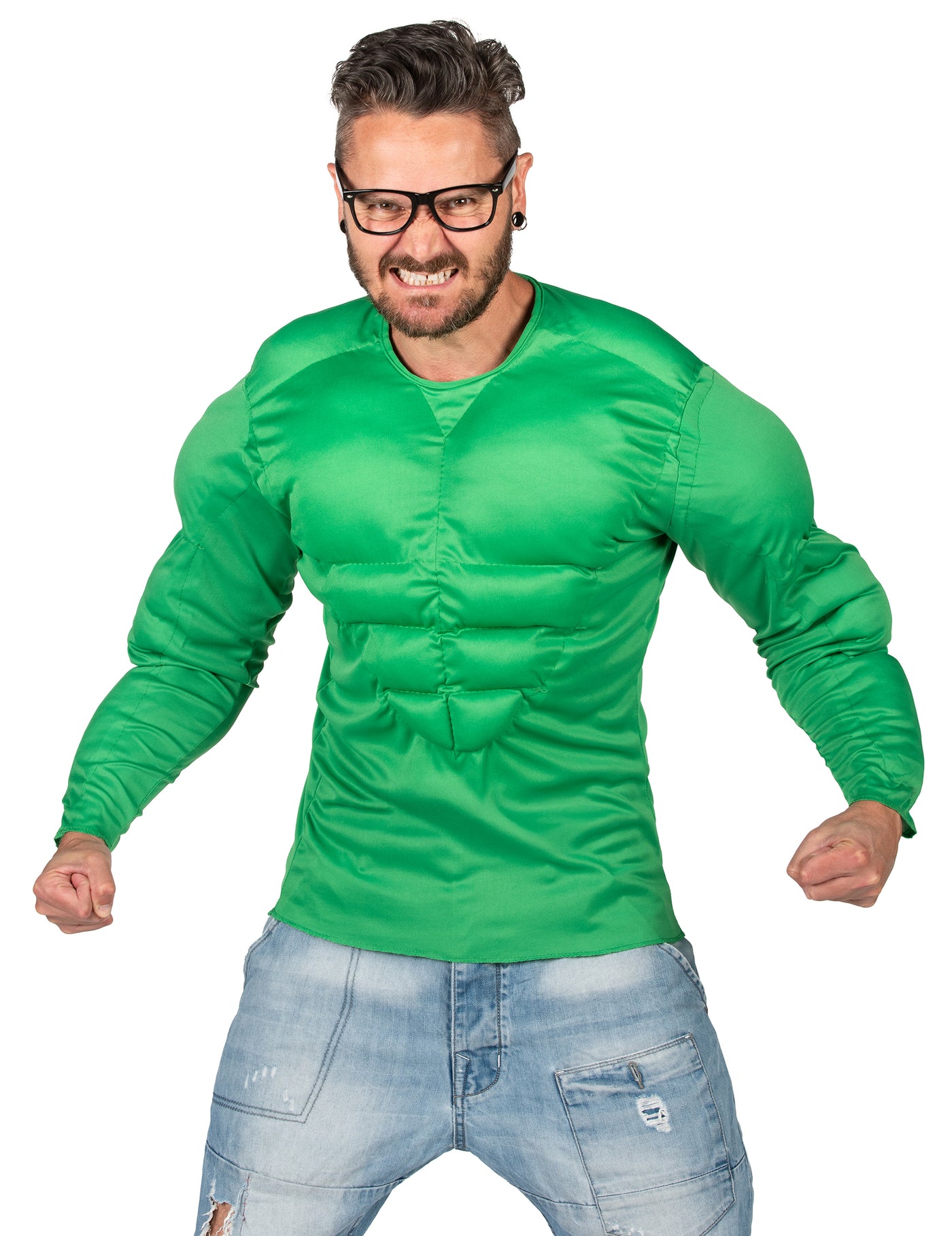 Chemise muscles verts adulte
