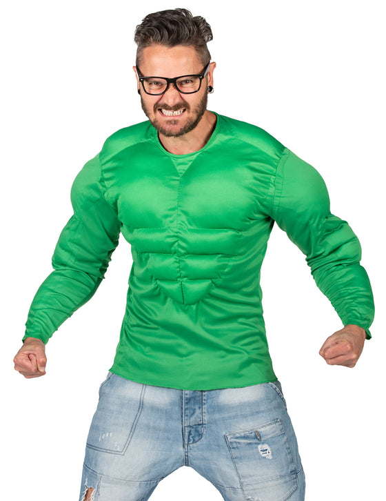 Chemise muscles verts adulte