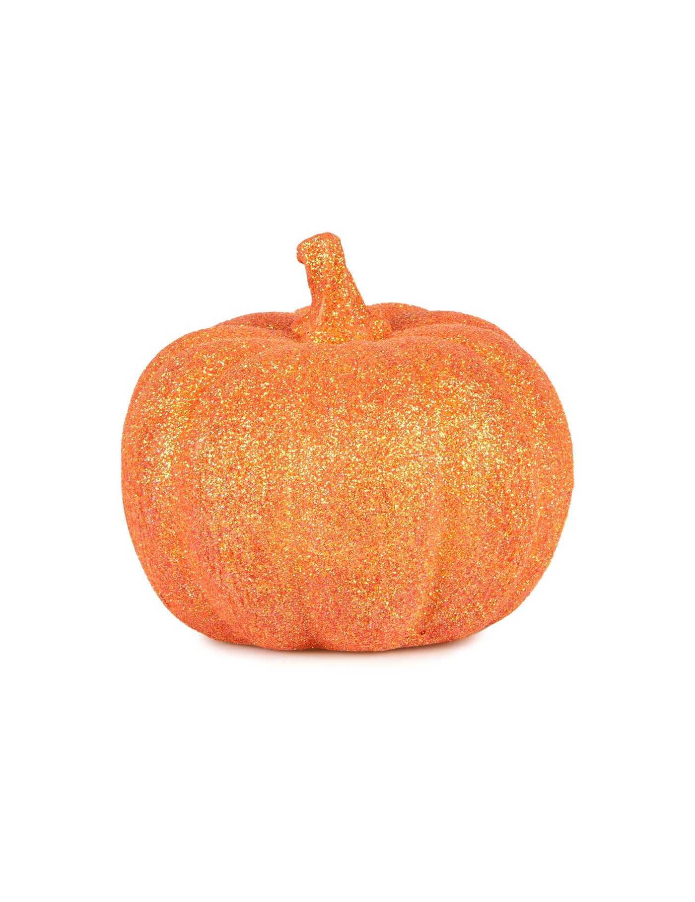Citrouille orange à paillettes 12,5 cm