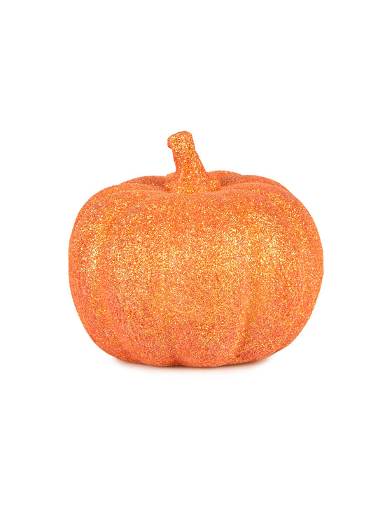 Citrouille orange à paillettes 12,5 cm